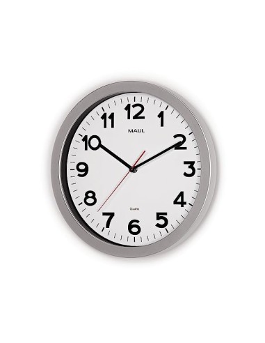 RELOJ MAUL STEP PARED REDONDO 35 CM DIAMETRO ELECTRICO PLATA