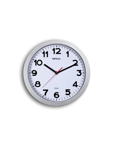 RELOJ MAUL STEP PARED REDONDO 30 CM DIAMETRO ELECTRICO PLATA