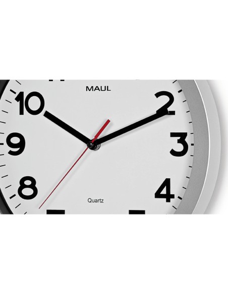 RELOJ MAUL STEP PARED REDONDO 30 CM DIAMETRO ELECTRICO PLATA