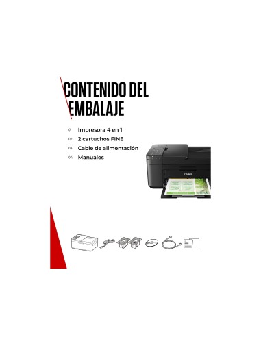 CANON PIXMA TR4750I TINTA 8 PPM NG./4 PPM A4 WIFI ESCANER