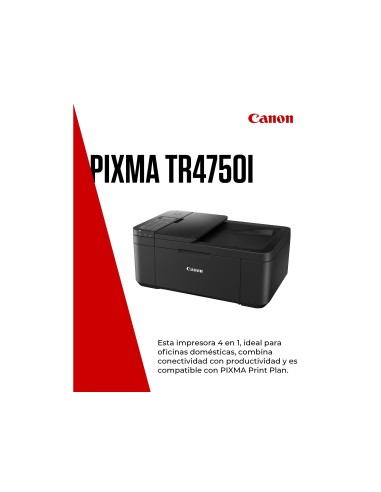 CANON PIXMA TR4750I TINTA 8 PPM NG./4 PPM A4 WIFI ESCANER