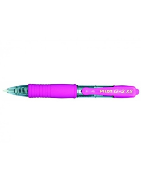 BOLIGRAFO PILOT G-2 PIXIE ROSA TINTA GEL RETRACTIL SUJECION CAUCHO