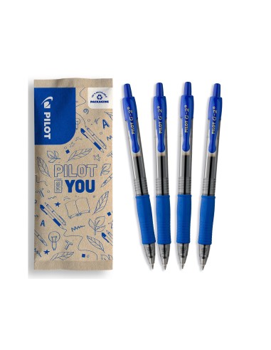 BOLIGRAFO PILOT G-2 AZ. TURQ.TINTA GEL RETRACTIL SUJECION CAUCHO
