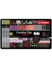 ROTULADOR STABILO CREATIVE TIPS ARTY LINE PASTEL 5P. DIF. METALICO 30