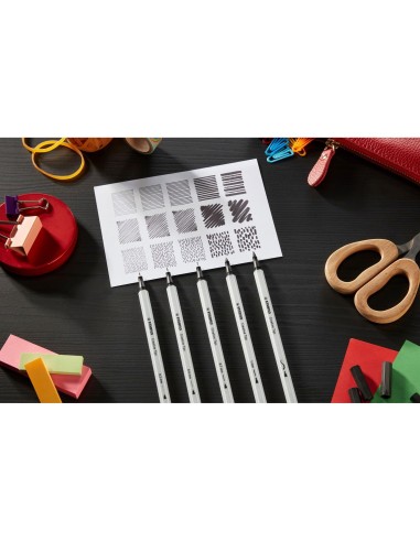 ROTULADOR STABILO CREATIVE TIPS ARTY LINE PASTEL 5P. DIF. METALICO 30