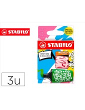 ROTULADOR STABILO BOSS MINI FLUOR.BY SNOOZE ONE  3 UD.SURT.
