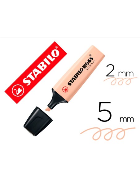 ROTULADOR STABILO BOSS PASTEL FLUOR.70 NATURE COLORS BEIGE