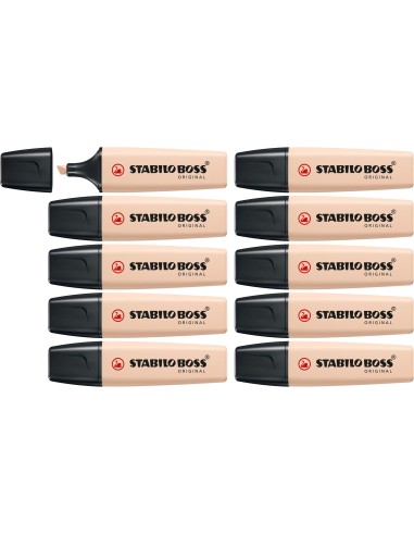 ROTULADOR STABILO BOSS PASTEL FLUOR.70 NATURE COLORS BEIGE