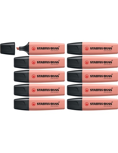 ROTULADOR STABILO BOSS PASTEL FLUOR.70 NATURE COLORS SIENA