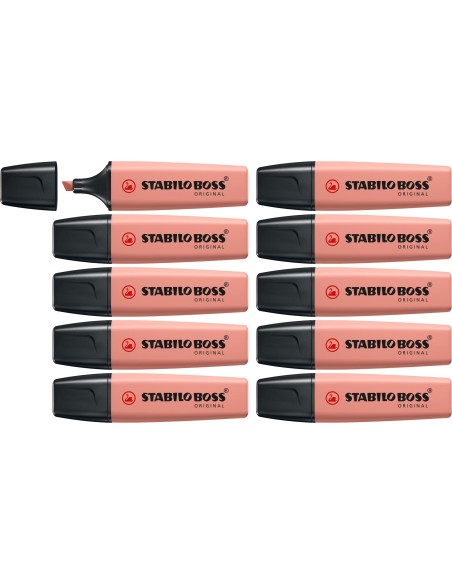 ROTULADOR STABILO BOSS PASTEL FLUOR.70 NATURE COLORS SIENA