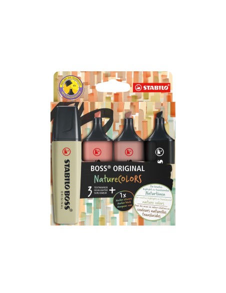 ROTULADOR STABILO BOSS PASTEL FLUOR.NATURE 70 COLORS  4 UD.SURT.