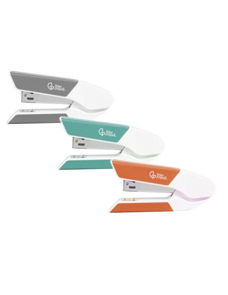 GRAPADORA PLASTICO COL.STDOS GRAPAS 24/6 22/6 CAP.20 H REGALO UNA CAJ