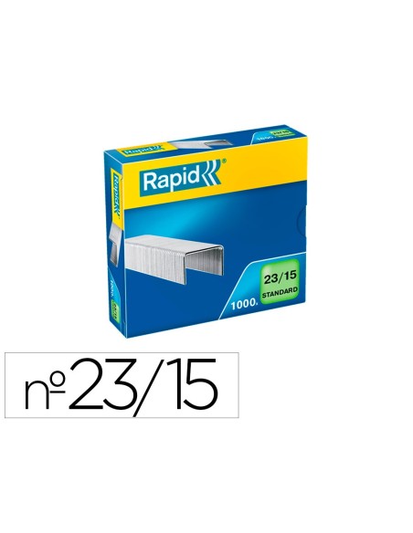 GRAPAS RAPID 23/15MM GALVANIZADA CAJA 1000 UD.