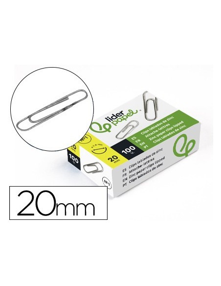 CLIPS LABIADOS Nº 1 20 MM CAJA 100 UDS.