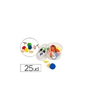 CHINCHETAS LIDERPAPEL PLASTIFICADAS CAJA 25UD.COLORES SURTIDOS 2
