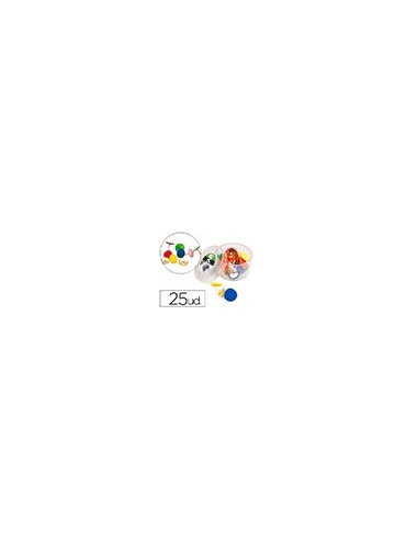 CHINCHETAS LIDERPAPEL PLASTIFICADAS CAJA 25UD.COLORES SURTIDOS