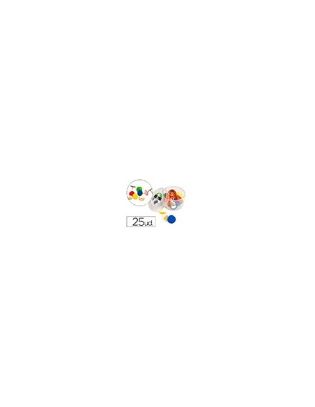 CHINCHETAS LIDERPAPEL PLASTIFICADAS CAJA 25UD.COLORES SURTIDOS