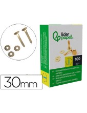 ENCUADERNADORES 30 MM C/ARANDELA LATONADOS CAJA 100