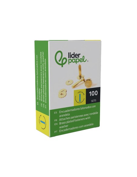 ENCUADERNADORES 40 MM C/ARANDELA LATONADOS CAJA 100