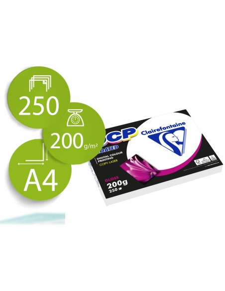PAPEL FOTOCOPIADORA DCP COATED GLOSSY A4 200 GRAMOS PQ.250H.