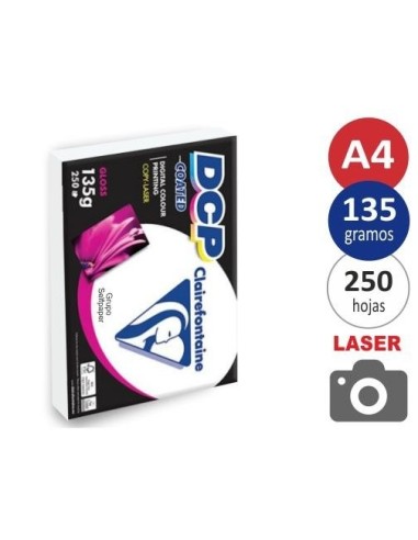 PAPEL FOTOCOPIADORA DCP COATED GLOSSY A4 135 GRAMOS PQ.250H.