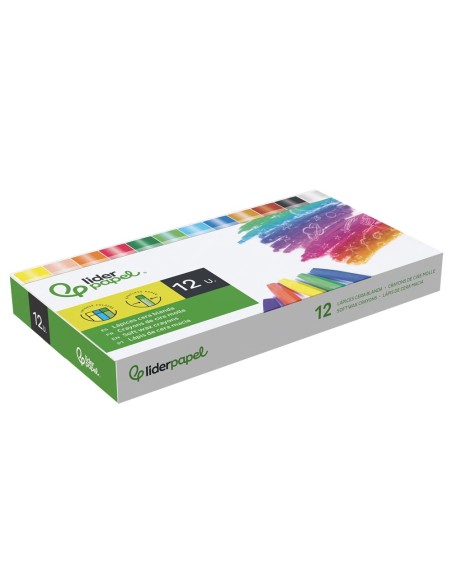LAPICES CERA BLANDA LIDERPAPEL-CAJA 12 COL.