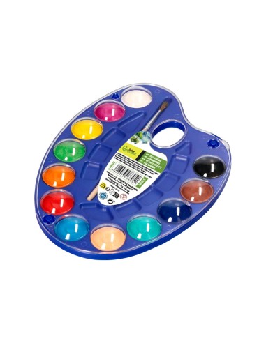 ACUARELA12 PINCEL DEPOSITO INCLUYE PALETA PLASTICO