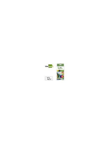 LAPICES DE COLORES ACUARELABLES LIDERPAPEL CAJA DE 12 COLORES LC09
