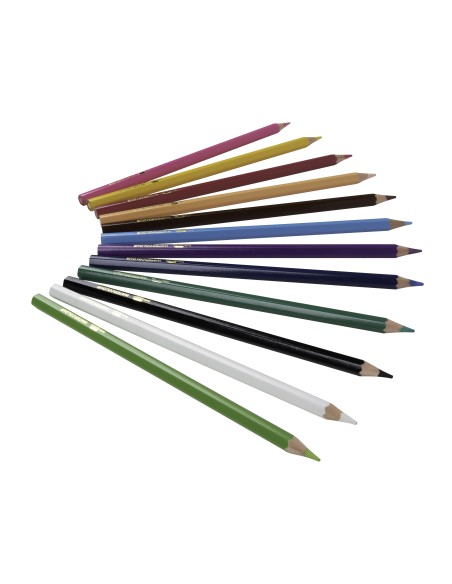 LAPICES DE COLORES ACUARELABLES LIDERPAPEL CAJA DE 12 COLORES LC09