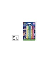 PEGAMENTO IMEDIO GLITTER BRILLA OSCURIDAD MANUALIDADES 10ML 5UD.SURT. 2