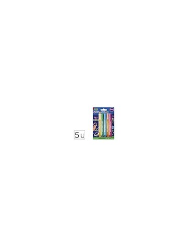 PEGAMENTO IMEDIO GLITTER BRILLA OSCURIDAD MANUALIDADES 10ML 5UD.SURT.