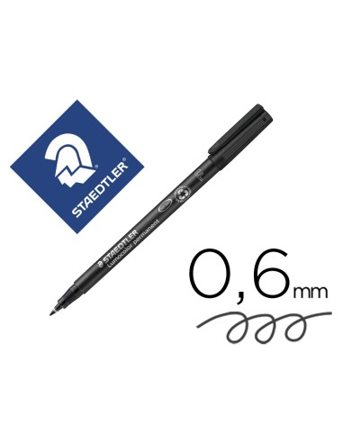 ROTULADOR LUMOCOL RETRO.FIBRAPERM. 318-9 NEGRO PUNTA FINA 0.6