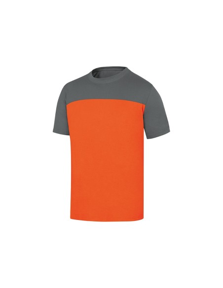 CAMISETA ALGODON DELTAPLUS COLOR GRIS NARANJA TALLA S