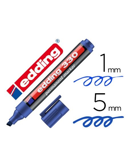 ROTULADOR EDDING MARCADOR PERMANENTE 330 AZ. 1-5MM RECARGABLE