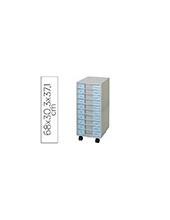 ARCHIVADOR MET.CLEN 10 BANDEJA PLASTICO 5,5CM 680X303X371MM C/RUEDAS 2