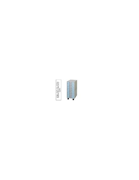 ARCHIVADOR MET.CLEN 10 BANDEJA PLASTICO 5,5CM 680X303X371MM C/RUEDAS