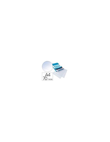 FUNDA MULTITALADRO ELBA STANDARD DIN A4 70MC CRISTAL CAJA 100 UD.