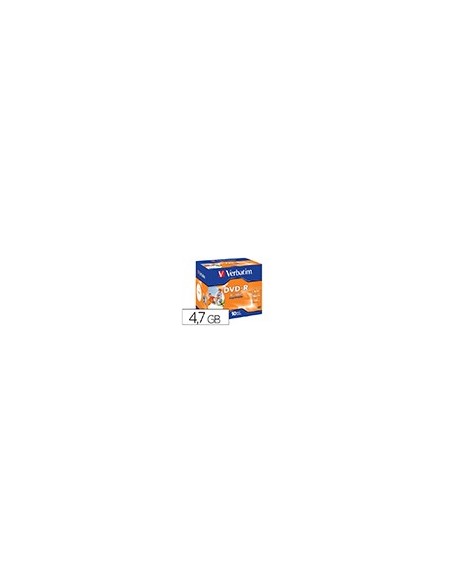DVD-R VERBATIM IMPRIMIBLE 4.7GB VEL 16X120MIN 10UD.
