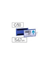 FUNDA DURABLE MAGNETICA 150X67MM.PLASTICO AZ.VENTANA TPTE.PACK 50 UD. 2