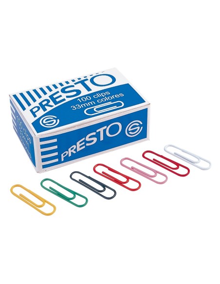 CLIPS COL.PAPER CAJA 100