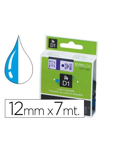 CINTA DYMO 45014 12MMX7MT AZ./BL.  D1