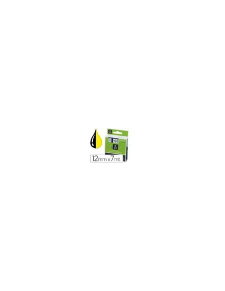 CINTA DYMO 45018 12MMX7MT NG./AM. D1
