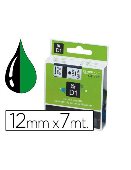 CINTA DYMO 45019 12MMX7MT NG./VE.  D1