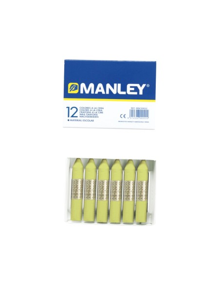 LAPICES CERA MANLEY UNICOLOR VERDE AM.ENTO -CAJA DE 12 N.22