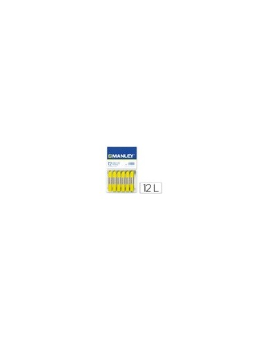 LAPICES CERA MANLEY UNICOLOR AMARILLO LIMON -CAJA DE 12 N.2