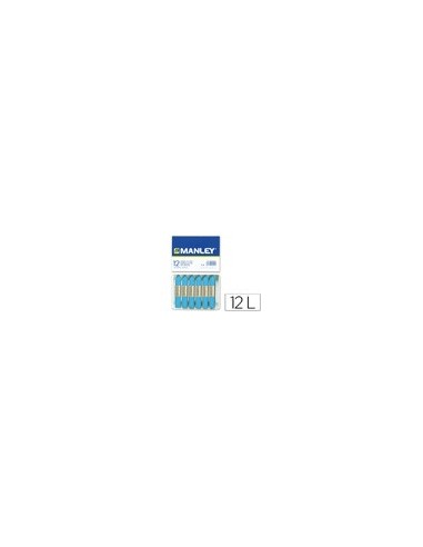 LAPICES CERA MANLEY UNICOLOR AZUL CELESTE -CAJA DE 12 N.17