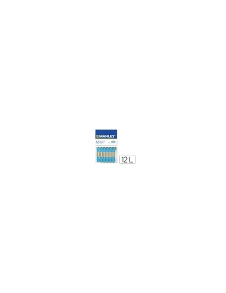 LAPICES CERA MANLEY UNICOLOR AZUL CELESTE -CAJA DE 12 N.17
