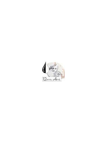 CINTA DYMO 91200 12MMX4MT PAPEL NG./BL. D1