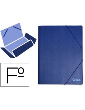 CARPETA GOMAS LIDERPAPEL FL PVC 3 SOLAPAS AZ.