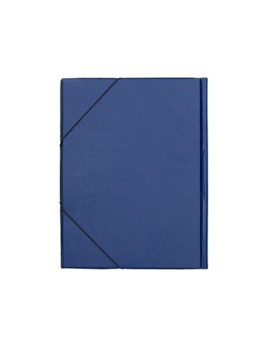 CARPETA GOMAS LIDERPAPEL FL PVC 3 SOLAPAS AZ.